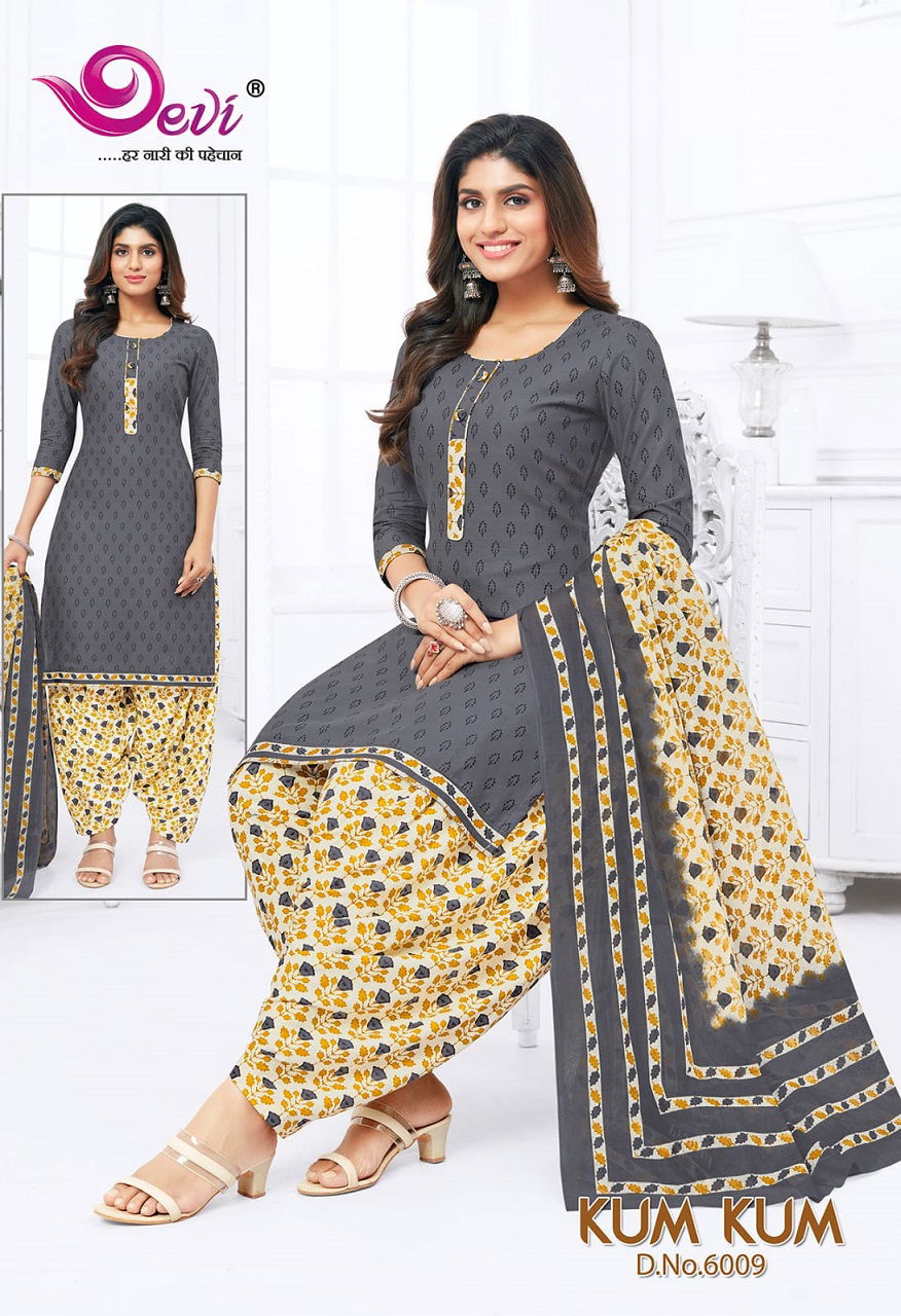 Devi Kum Kum Patiyala 6 Regular Wear Wholesale Readymade Cotton Dress
